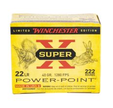 Winchester Rimfire Ammunition 22LR Super-X Power Point Hollow Point 40gr 222rd Limited Edition Box