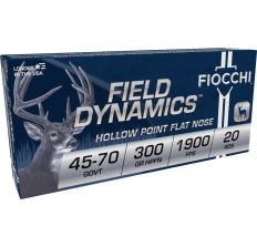 Fiocchi Field Dynamics Rifle Ammunition 45-70 Government 300gr Hollow Point Front Nose 20rd