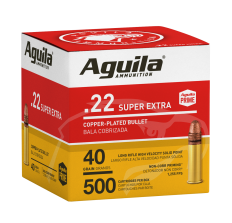 Aguila Rimfire Ammunition 22lr 40gr Copper Plated Solid 500rd Bulk Pack