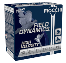 Fiocchi Ammunition 12ga 2-3/4" High Velocity #7.5 Shot 1-1/4oz 250rd Case