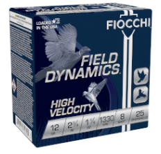 Fiocchi Ammunition 12ga 2-3/4" High Velocity #8 Shot 1-1/4oz 250rd Case