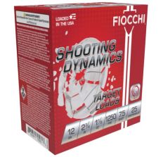 Fiocchi Shooting Dynamics Shotshells 12ga 2.75" 1-1/8oz #7.5 Shot 25rd