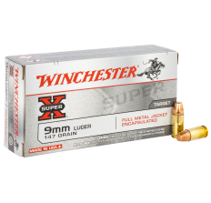 Winchester Super X Handgun Ammunition 9mm Luger Sub Sonic 147gr FMJ 50rd Box
