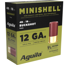 Aguila Minishells 12ga 1.75" 5/8oz #4 buck & #1 buck 25rd