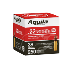 Aguila Rimfire Ammunition 22LR High Velocity 38gr Hollow Point 250rd Pack