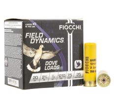 Fiocchi Field Dynamics Dove & Quail 20 Gauge 2.75" 7/8 oz 8 Shot - 25rd