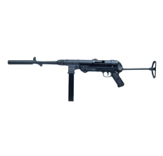 Mauser Rimfire MP-40 Carbine 22 LR 16.3" Barrel w/Faux Suppressor, Steel Receiver, Black Metal Finish, Adjustable Rear Sight, Underfolding Black Stock 23rd