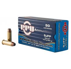 PPU Handgun Ammunition 44 Remington Magnum SJFP Semi Jacketed Flat Point 300gr 50rd
