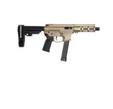 Angstadt Arms UDP-9 Billet Aluminum AR Pistol FDE 9mm 6" barrel 5.5" M-LOK Rail w/SBA3 Brace Accepts Glock Mags