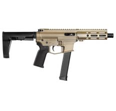 Angstadt Arms UDP-9 Billet Aluminum AR Pistol  FDE 9mm 6" barrel 5.5" M-LOK Rail w/MOD2 Tailhook Brace Accepts Glock Mags