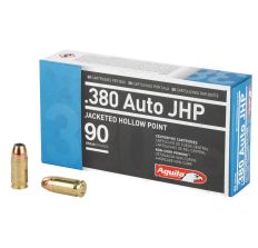 Aguila 380 Auto Ammunition 90 Grain Jacketed Hollow Point - 50 Rounds