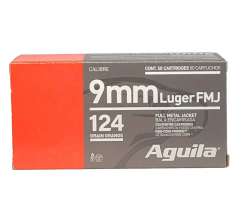 Aguila Handgun Ammunition 9mm 124gr FMJ 50rd
