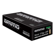 Ammo Inc. Signature 9MM 115gr Sierra Match Jacketed Hollow Point - 50 Round Box