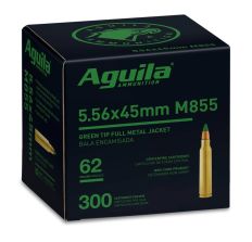 Aguila Rifle Ammunition 5.56 Nato 62gr Green Tip M855 300rd