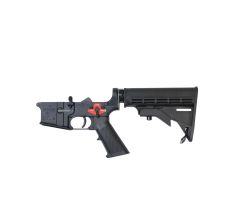 FACTORY BLEM - Bushmaster XM15-E2S Forged Complete AR15 Lower Receiver - Black M4 Collapsible Stock BFS III Trigger Equipped