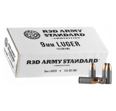 Red Army Standard White 9mm 115gr FMJ Steel Cased Ammunition 50rd