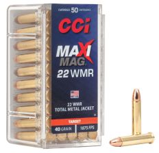 CCI MAXI-MAG 22WMR 40 Grain Total Metal Jacket TMJ HP (1) box of 50rds