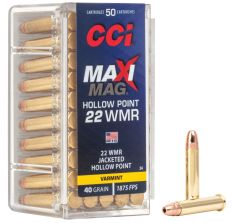 CCI Rimfire Ammunition Maxi-Mag 22 Winchester Magnum 40gr JHP 50rd