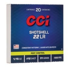 CCI 22LR Shotshell #12 Shot 20rd Box