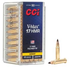 CCI .17 HMR Rimfire Ammunition 17gr V-Max 50rd