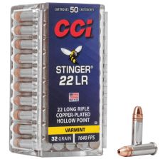 CCI .22LR Stingers Copper Plated Hollow Point 32gr 50rd