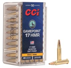 CCI .17 HMR Gamepoint Rimfire Ammunition 20gr JSP 50rd