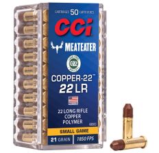 CCI Rimfire Ammunition 22LR 21gr Copper Hollow Point Lead Free 50rd 