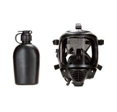 MIRA Safety CM-6M Tactical Gas Mask Includes Pre-installed Hydration System & Canteen Full-Face Respirator for CBRN Defense