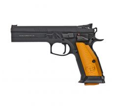 CZ 75 Tactical Sport 9mm 5.4" (3) 20rd - Black W/ Orange Grip