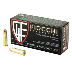 Fiocchi Ammunition Centerfire Pistol 38 Special 158 Grain Full Metal Jacket 50 Round Box