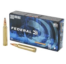 Federal PowerShok Rifle Ammunition 300 Winchester Magnum 180gr Soft point 20rd