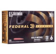 Federal Gold Medal Ammunition 6.5 Creedmoor 130gr Berger VLD 20rd