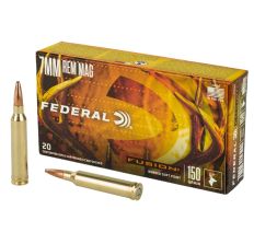 Federal Rifle Ammunition 7mm Remington Magnum 150gr Fusion Soft Point Boat Tail 20rd