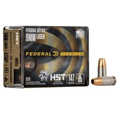 Federal Premium Handgun Ammunition 9mm Luger 147gr HST 20rd