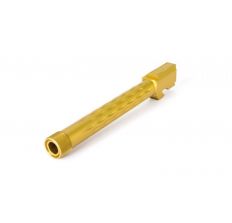 Faxon Firearms Match Series Fits Glock G34 Flame Fluted Threaded Barrel 416R TiN (Gold) PVD