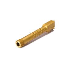 Faxon Firearms Match Series M&P Full Size Flame Fluted Threaded Barrel -  TiN (Gold) PVD