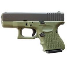 GLOCK G26 GEN4 9mm Pistol 3.5" barrel BATTLEFIELD GREEN Fixed Sights (3) 10RD MAGS BATTLEFIELD GREEN
