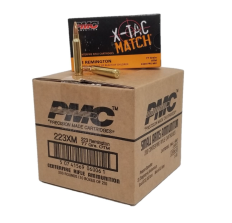 PMC X-TAC Match .223 Remington Rifle Ammunition 77 Grain OTM 800rd Case
