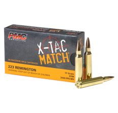 PMC X-TAC Match .223 Remington Rifle Ammo - 77 Grain OTM 20rd Box
