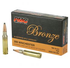 PMC Bronze .308 Winchester Rifle Ammo 150 Grain Soft Point 200rd Case   