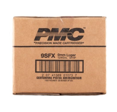 PMC SFX 9mm Luger Handgun Ammunition 124gr Hollow Point 1000rd Case