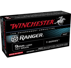 Winchester Law Enforcement Handgun Ammunition 9mm Luger 147gr Ranger T Series 50rd