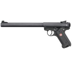 Ruger Mark IV Target Semi-auto 22LR w/ 10" Bull Barrel, Aluminum Frame, Blued Finish, Checkered Synthetic Grips, 10rd & Adjustable Rear Sight