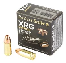 SELLIER & BELLOT 9MM 100GR XRG JACKETED HOLLOW POINT - 25rd