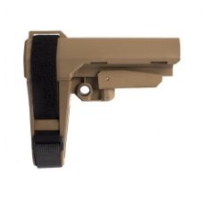 SB Tactical SBA3 Pistol Stabilizing Brace - FDE No Receiver Extension - Bulk Packaged