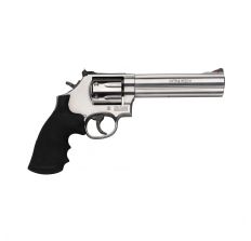 Smith & Wesson Revolver 686-6 Plus 6" 357 Stainless 7 Shot Steel Frame and Rubber Grips