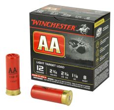 Winchester AA Shotshell Ammunition 12ga Light Target #8 Shot 25rd