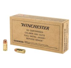 Winchester Ammunition Service Grade 380ACP 95gr Full Metal Jacket - 50 Round Box