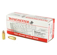 Winchester Handgun Ammunition 9mm Nato 124gr FMJ 150rd