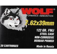 Wolf Performance Russian Steel Case 7.62x39 122 Grain FMJ 1000rd Case